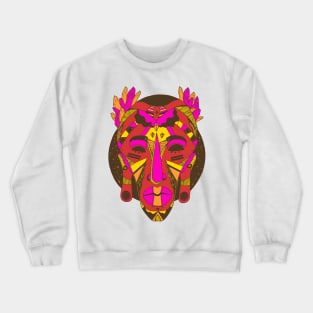 African Mask 1 - Red Edition Crewneck Sweatshirt